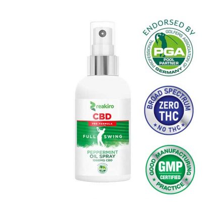 cbd golf pro formula oil spray peppermint